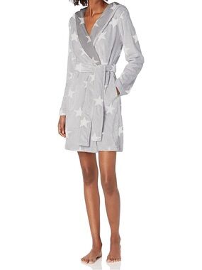 NWT 🌟UGG Miranda Robe Grey Star Plush Hooded Star Robe NWT Cozy Luxury M